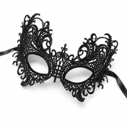 Masquerade Wild Butterfly Black Wired Eye Masks - 1PC - Wanna Party - closeup