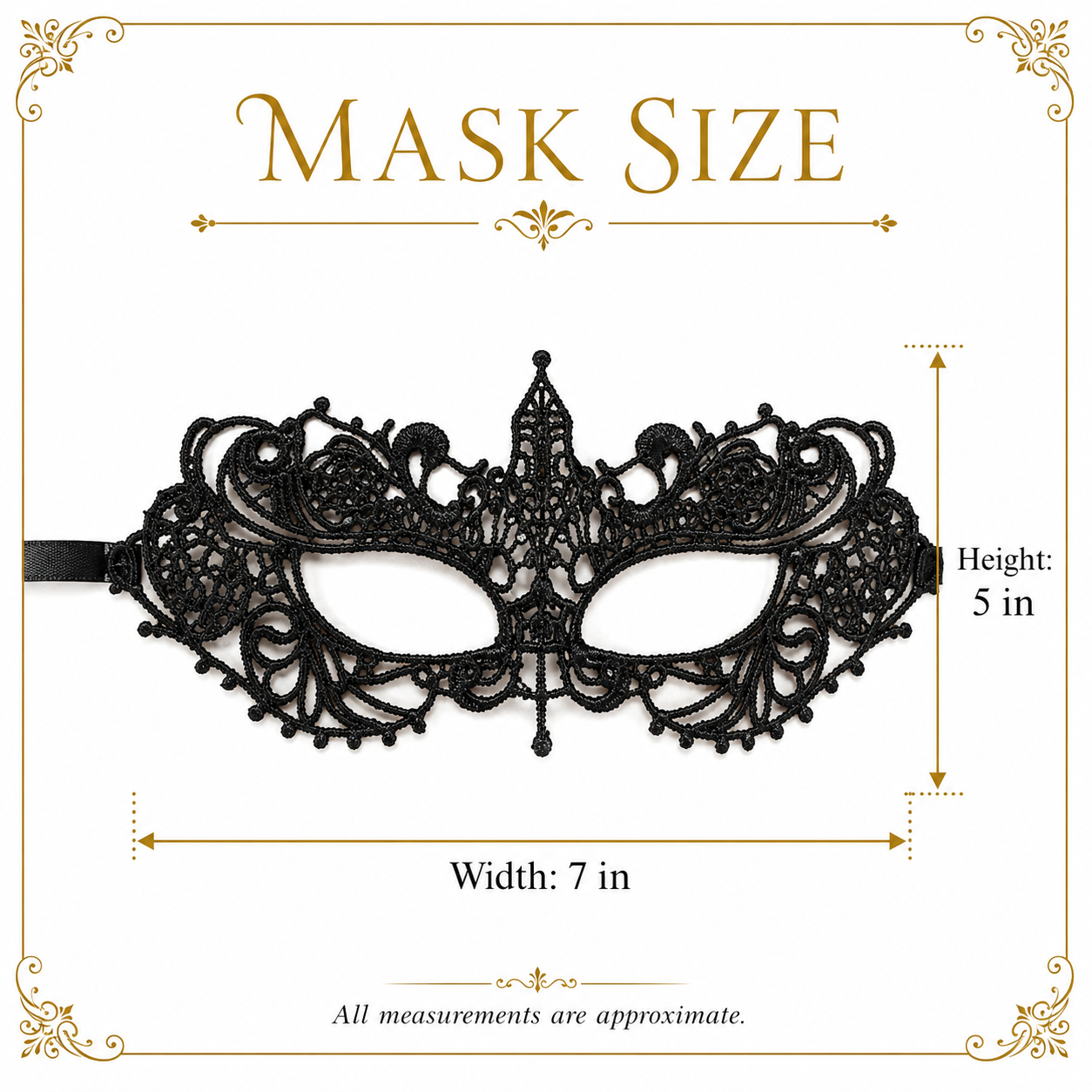 Masquerade Venetian Style Theater Masquerade Mask for Men and Wom... - Wanna Party - side