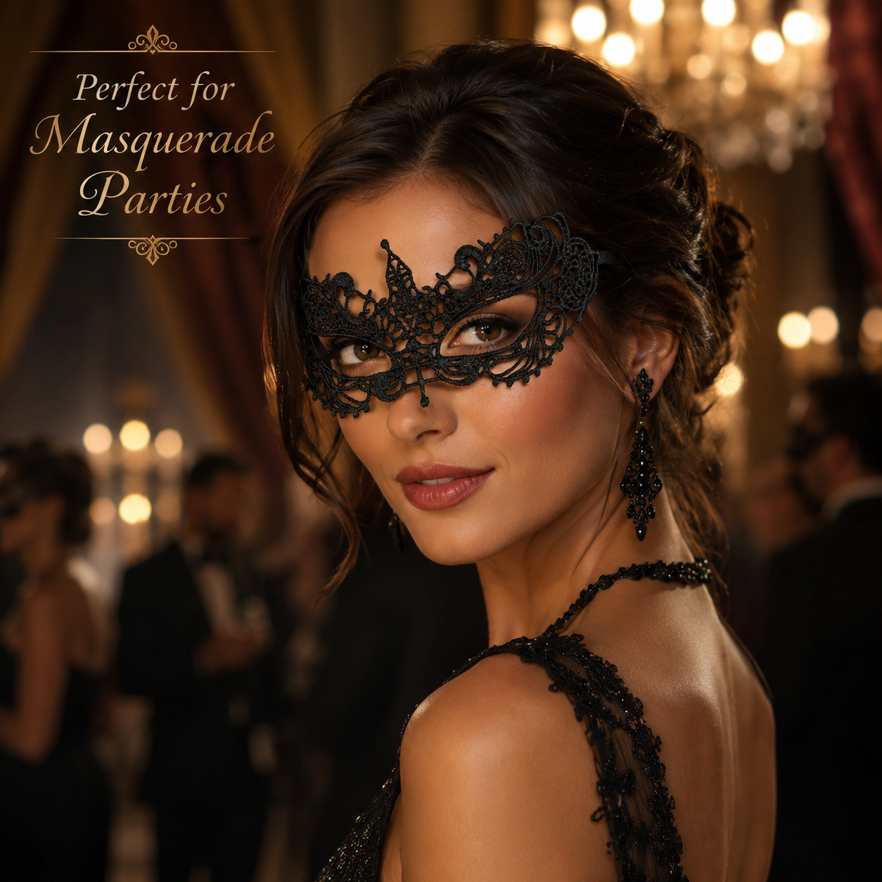 Masquerade Venetian Style Theater Masquerade Mask for Men and Wom... - Wanna Party - alt