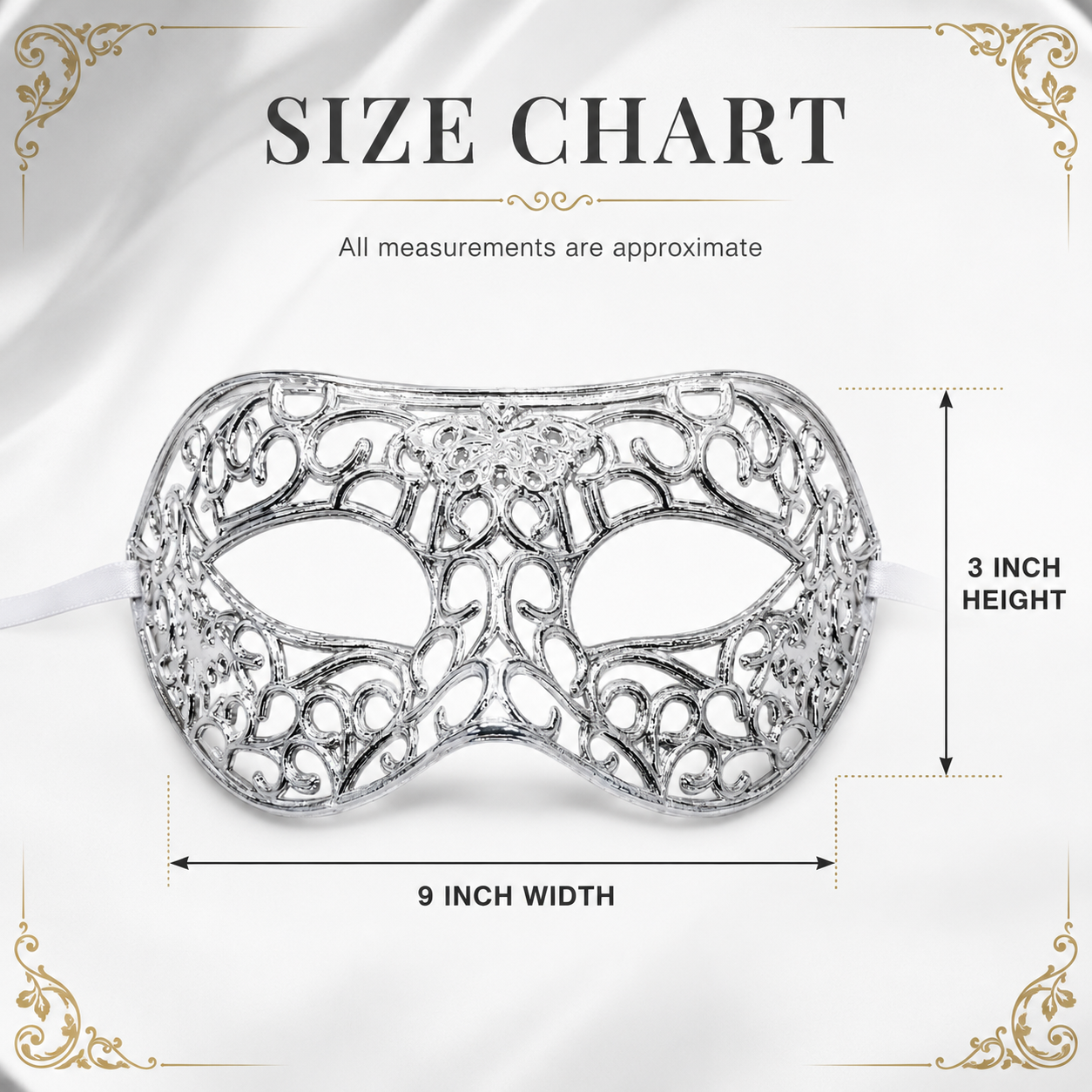 Masquerade Venetian Style Mask - Unisex
