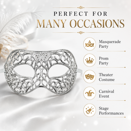 Masquerade Venetian Style Mask - Unisex