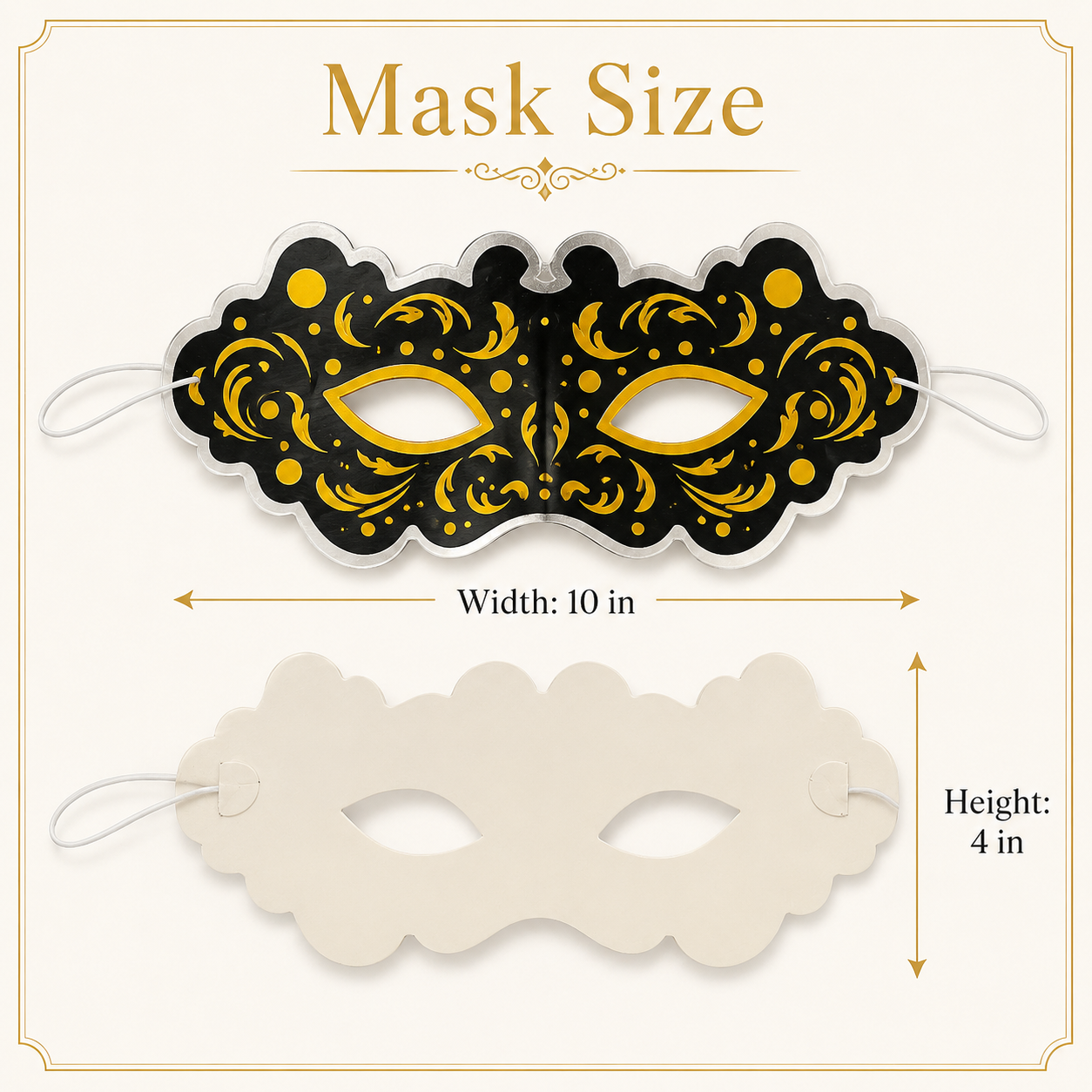 Mehendi Sangeet Stage Perofrmance Black Mask For Dancers - 4Pc