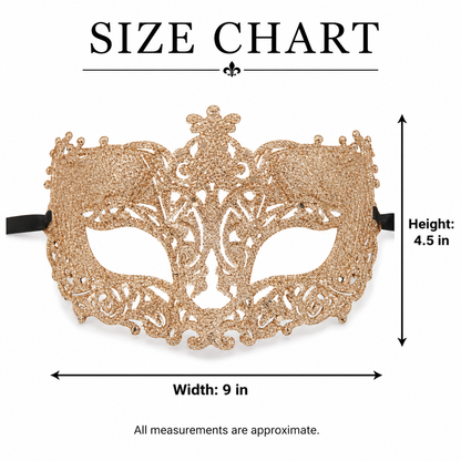 Glitter Fashion Eye Mask Rose Gold - 1PC