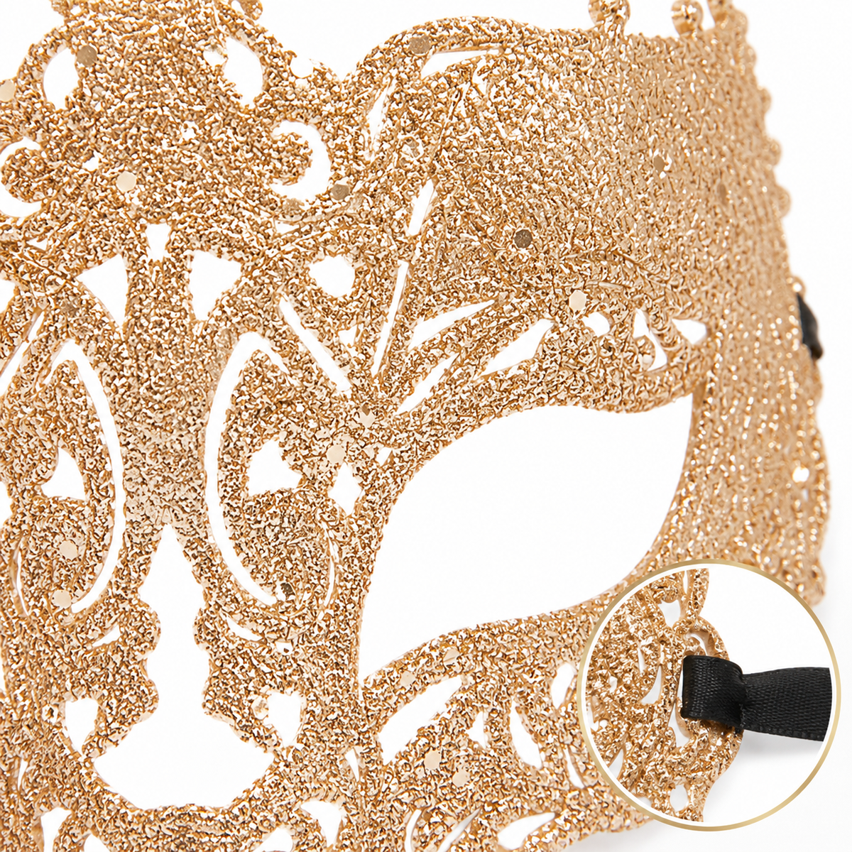 Glitter Fashion Eye Mask Rose Gold - 1PC