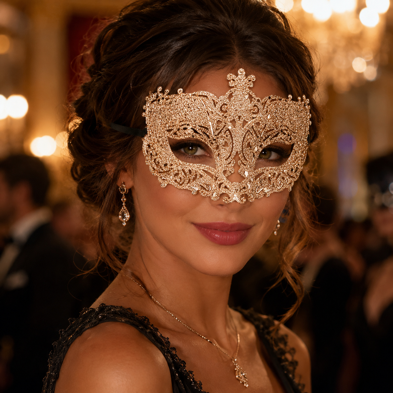 Glitter Fashion Eye Mask Rose Gold - 1PC
