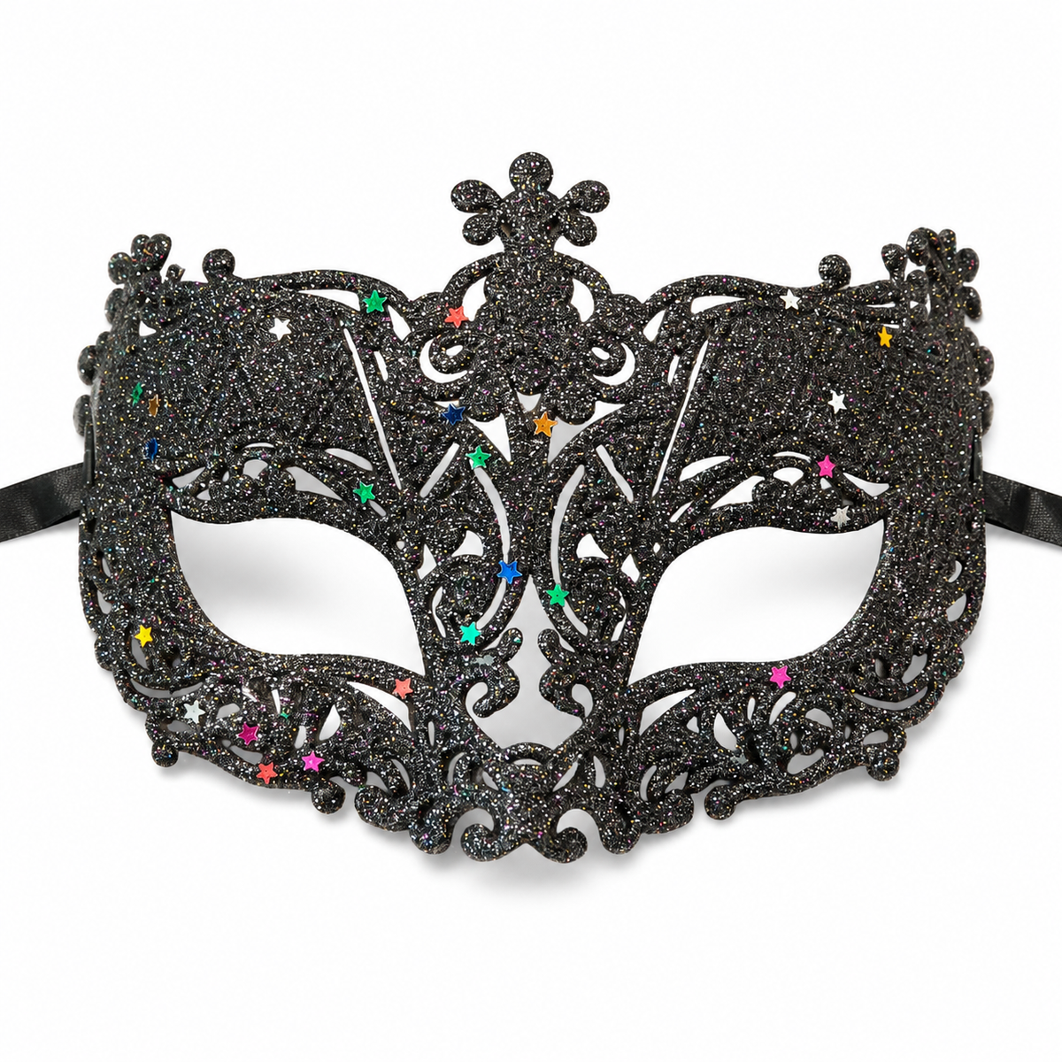 Glitter Fashion Eye Mask Black - 1PC - Wanna Party - front