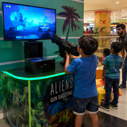 Alien Gun Shooting Kids Activity for Rent