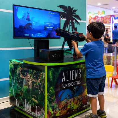 Alien Gun Shooting Kids Activity for Rent