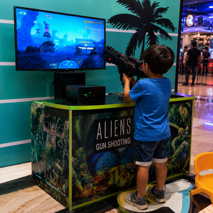 Alien Gun Shooting Kids Activity for Rent