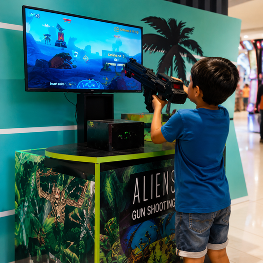 Alien Gun Shooting Kids Activity for Rent