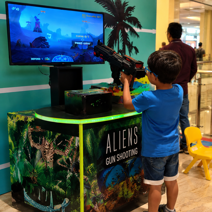 Alien Gun Shooting Kids Activity for Rent