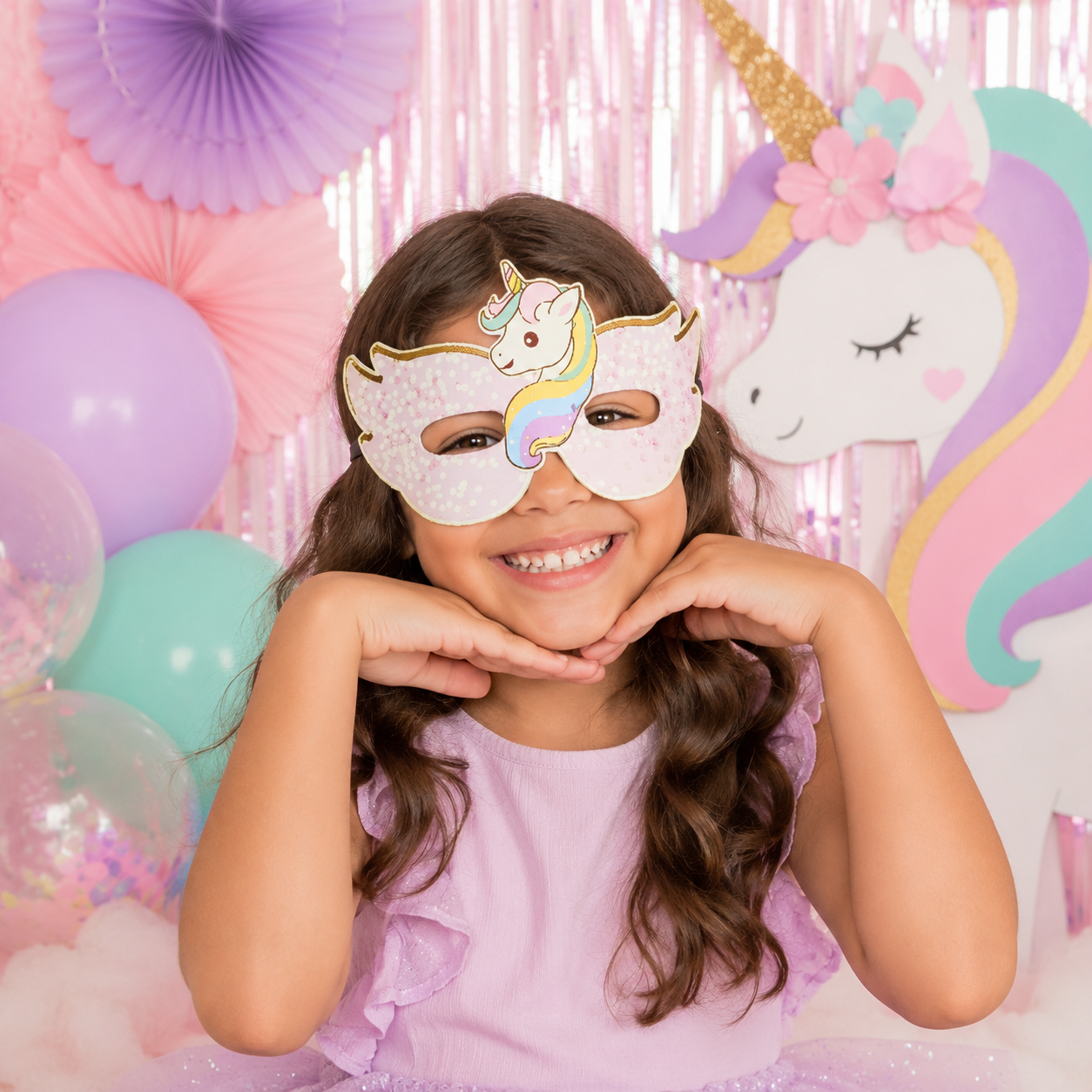 Unicorn Theme Paper Eye Mask - 6 PC