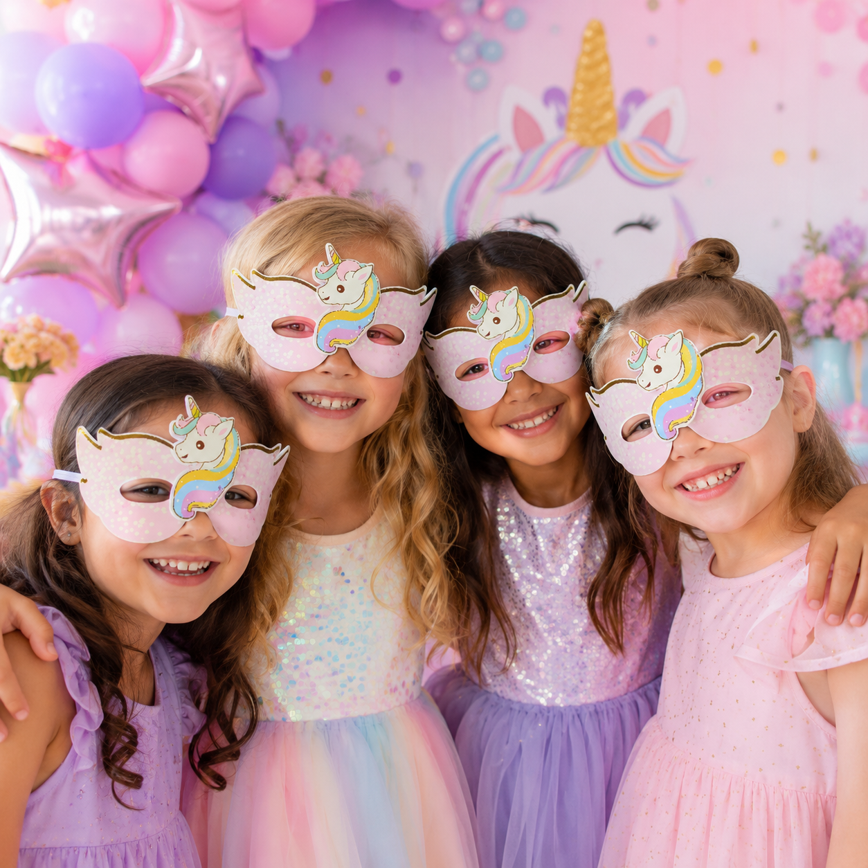 Unicorn Theme Paper Eye Mask - 6 PC