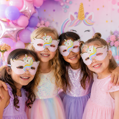 Unicorn Theme Paper Eye Mask - 6 PC