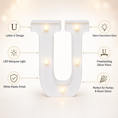 LED Marquee Letter U Lights