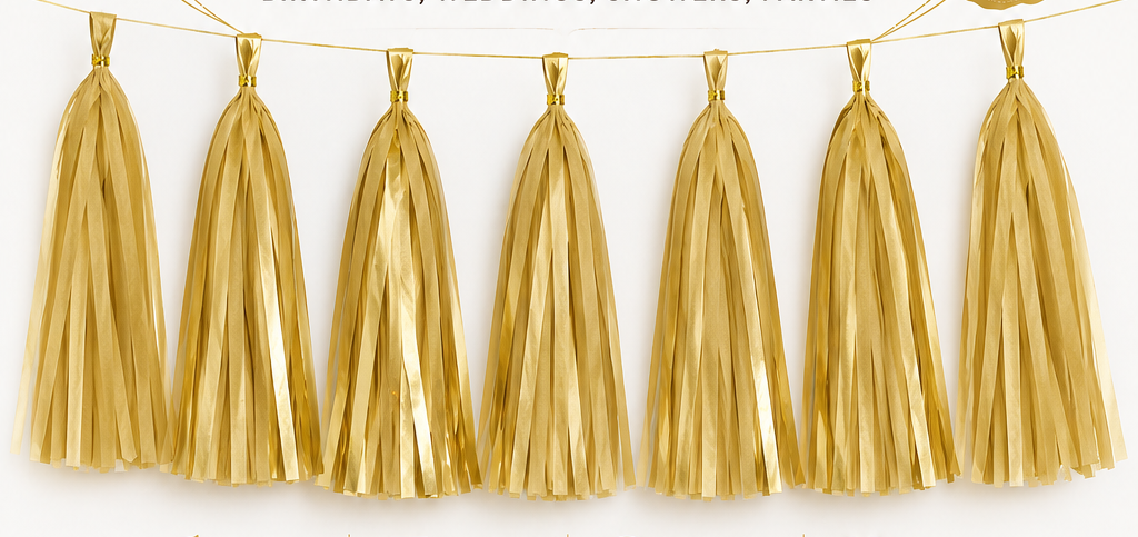 Golden Tassle Garland  - 5PC