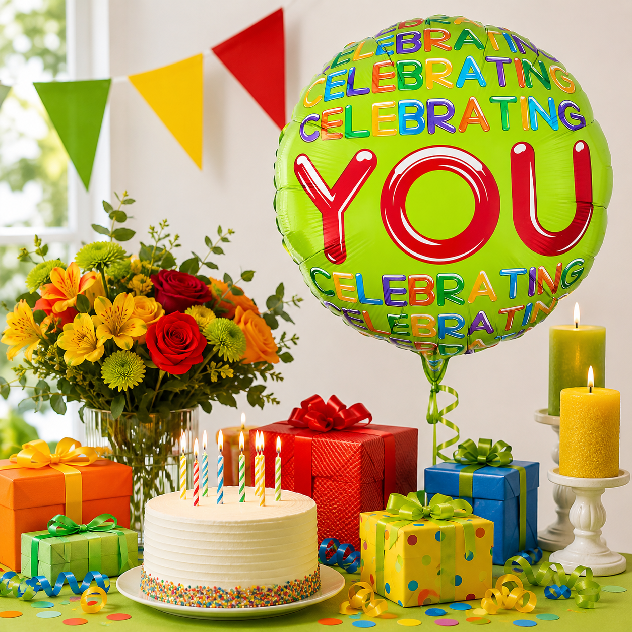 Celebrating You Foil Balloon 18 Inch – Party Decoration