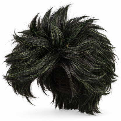 Dark Green Short Messy Wig | Cosplay Fancy Dress Hair Wig for Halloween, Fantasy Characters & Theme Parties