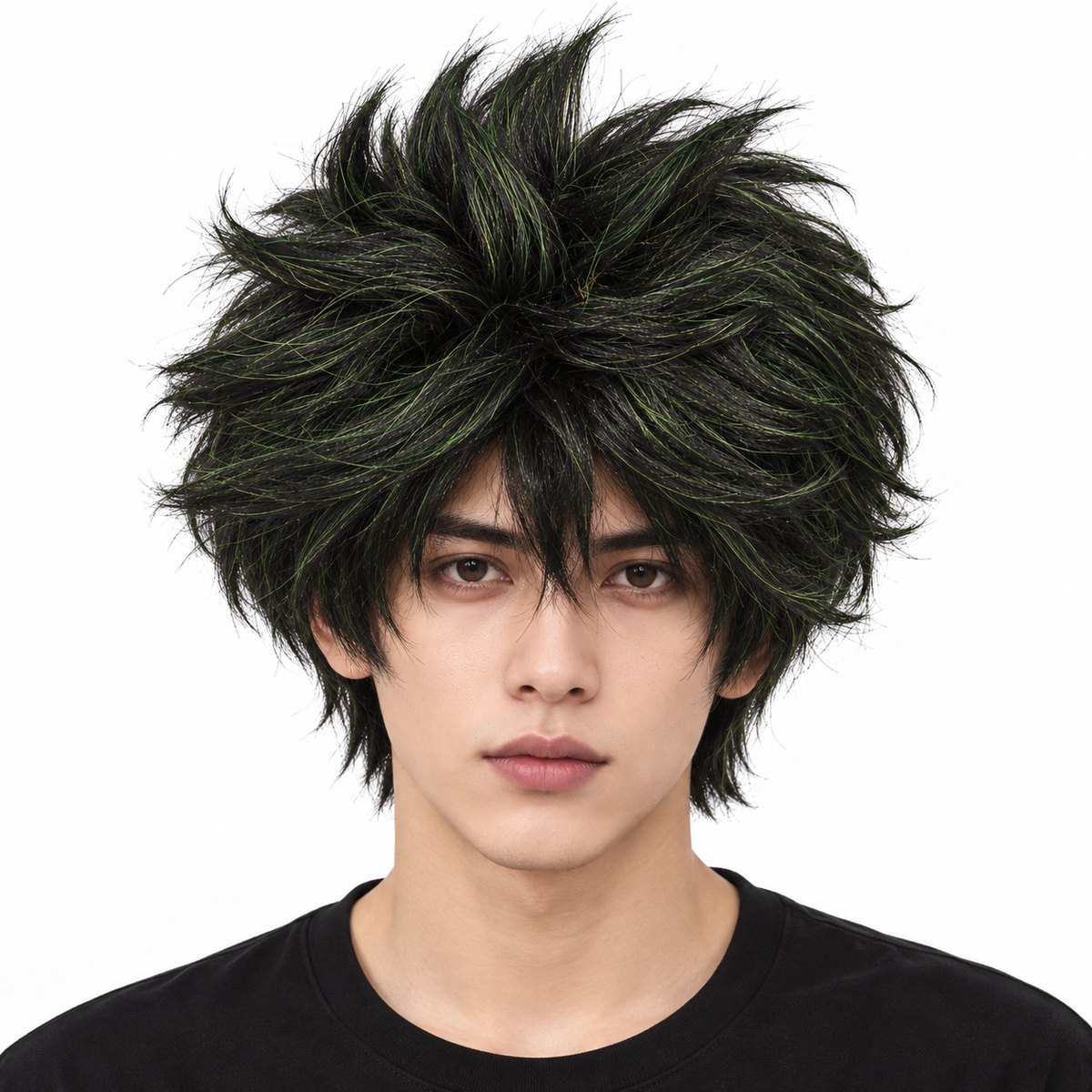 Dark Green Short Messy Wig | Cosplay Fancy Dress Hair Wig for Halloween, Fantasy Characters & Theme Parties