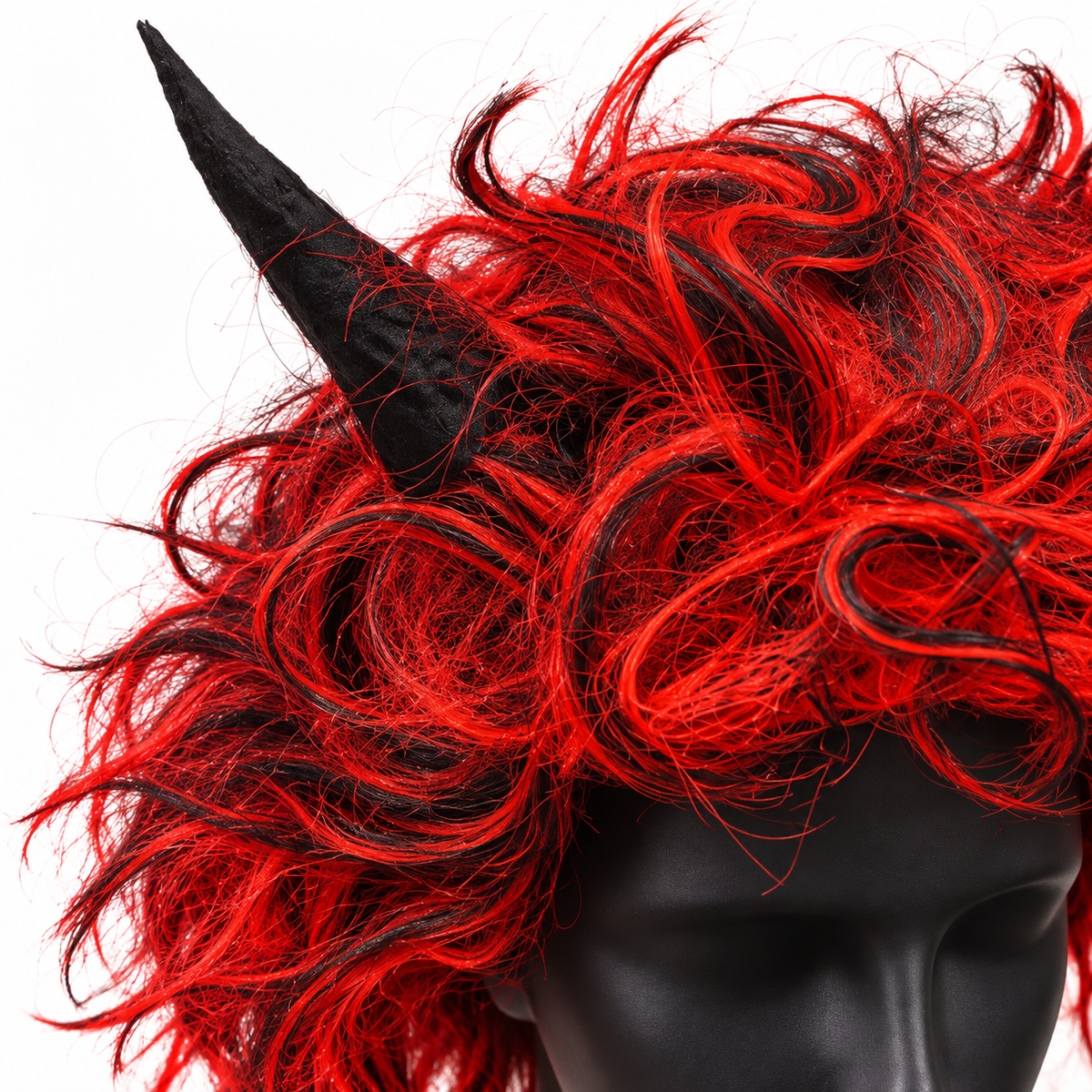 Demon Cosplay Red Wig | Red Fancy Dress Hair Wig for Halloween, Anime-Inspired Costumes & Theme Parties
