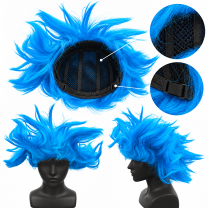 Poppy Blue Cosplay Wig | Blue Fancy Dress Hair Wig for Halloween, Character Costumes & Theme Parties