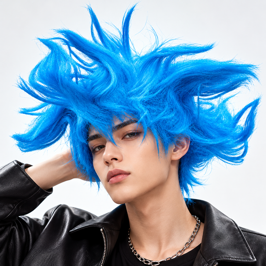 Poppy Blue Cosplay Wig | Blue Fancy Dress Hair Wig for Halloween, Character Costumes & Theme Parties