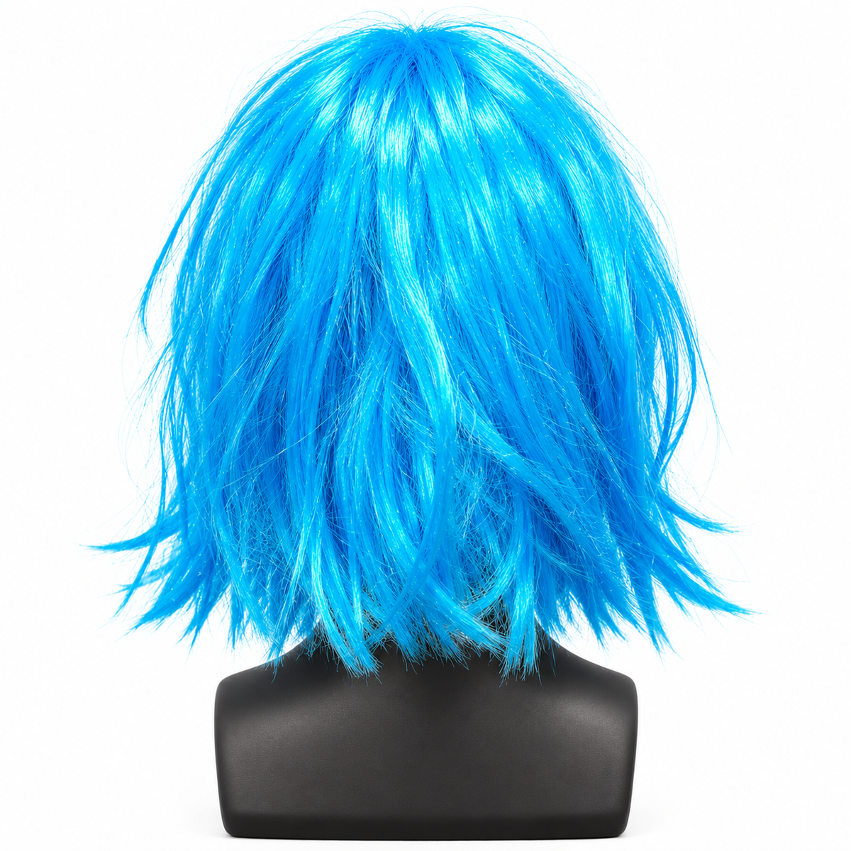 Blue Short Blunt Cut Wig | Colourful Cosplay Fancy Dress Wig for Halloween, Theme Parties & Costume Events