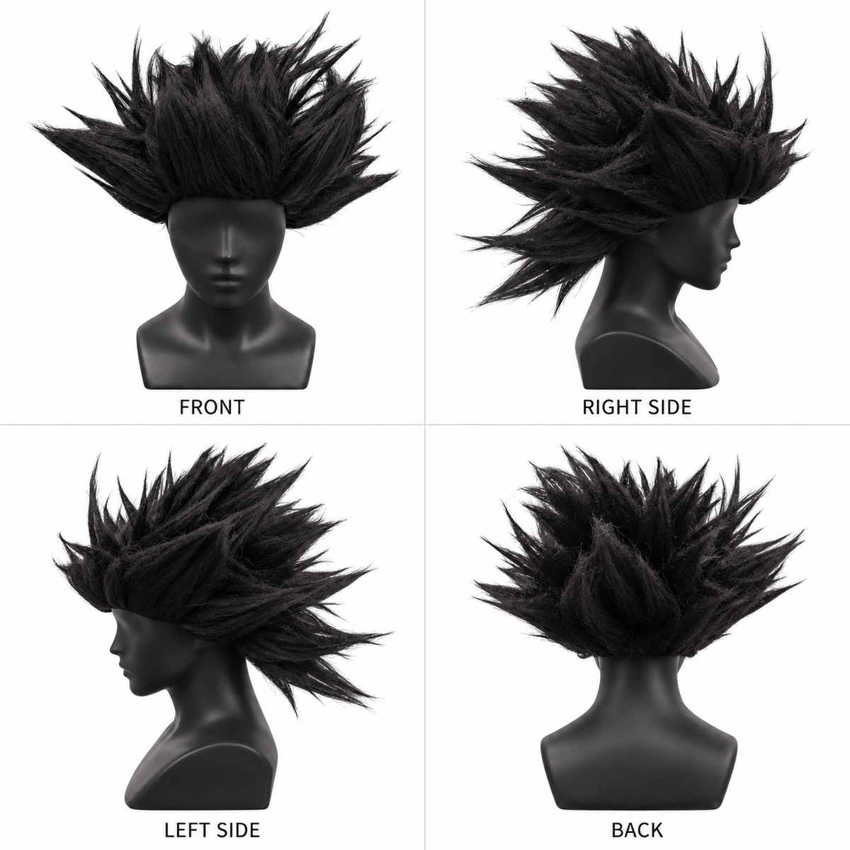 Poppy Black Cosplay Wig | Black Fancy Dress Hair Wig for Halloween, Character Costumes & Theme Parties
