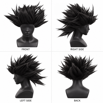 Poppy Black Cosplay Wig | Black Fancy Dress Hair Wig for Halloween, Character Costumes & Theme Parties