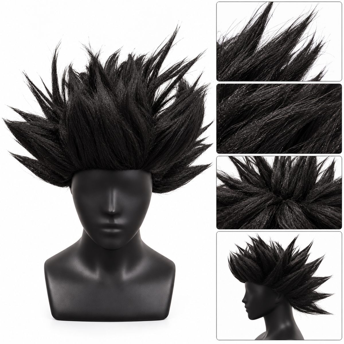Poppy Black Cosplay Wig | Black Fancy Dress Hair Wig for Halloween, Character Costumes & Theme Parties