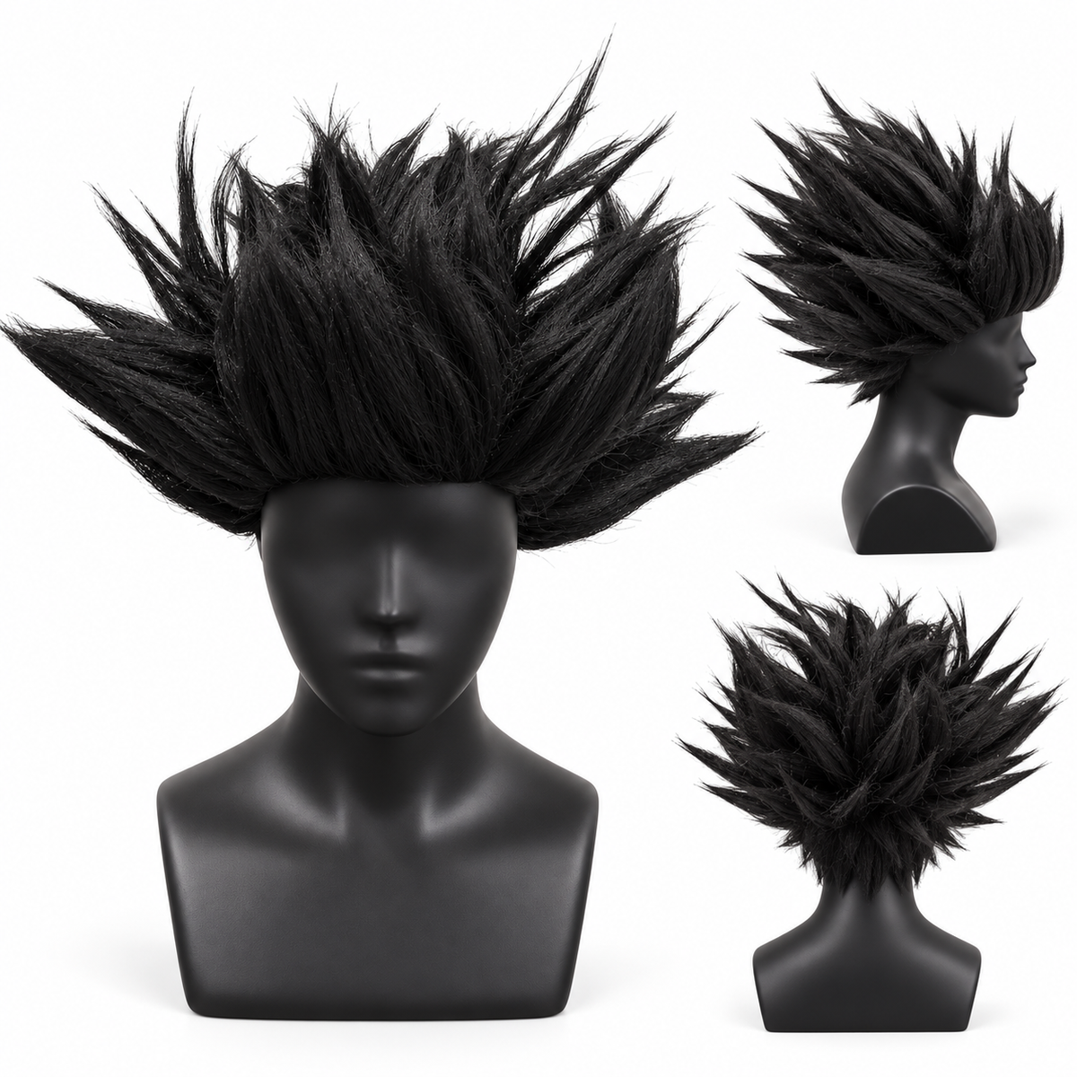 Poppy Black Cosplay Wig | Black Fancy Dress Hair Wig for Halloween, Character Costumes & Theme Parties
