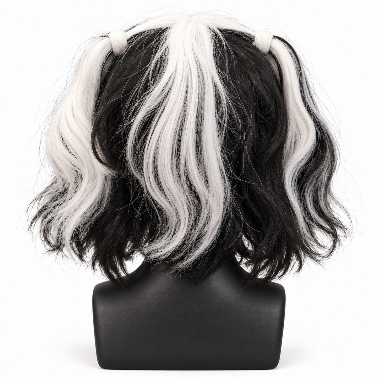 Black & White Twin Tails Cosplay Wig | Two-Tone Fancy Dress Wig for Halloween, Anime-Inspired Costumes & Them