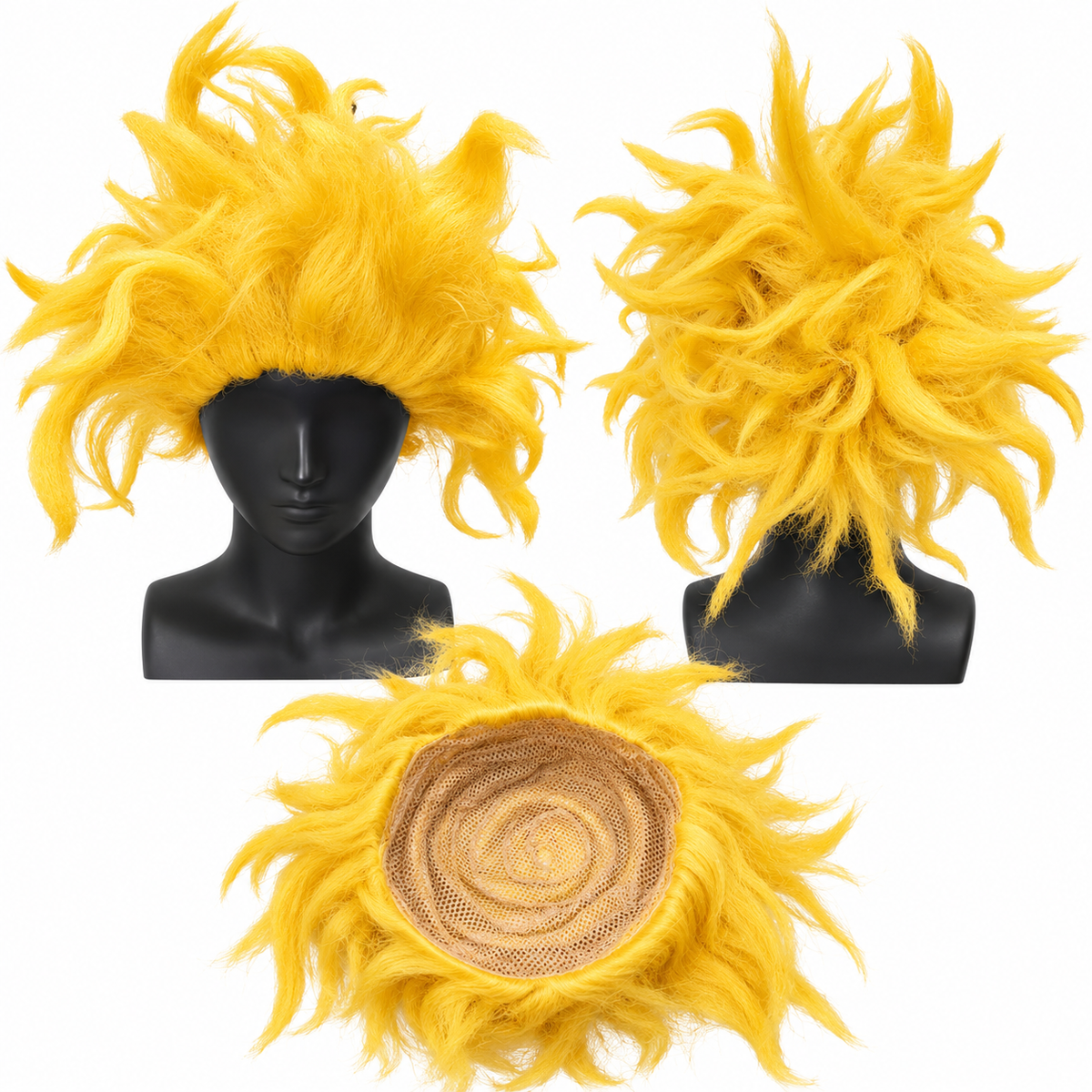 Poppy Yellow Cosplay Wig | Yellow Fancy Dress Hair Wig for Halloween, Character Costumes & Theme Parties
