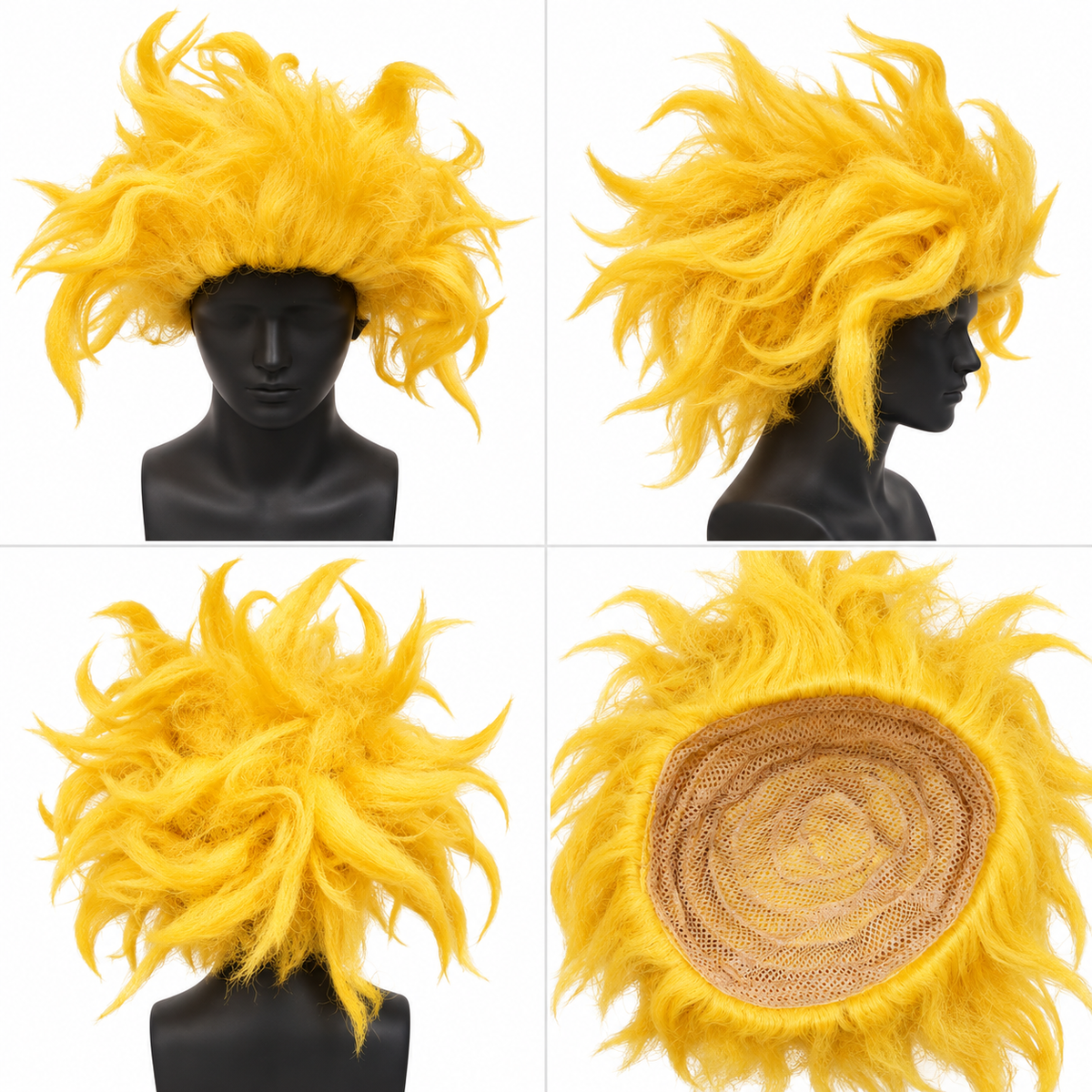 Poppy Yellow Cosplay Wig | Yellow Fancy Dress Hair Wig for Halloween, Character Costumes & Theme Parties