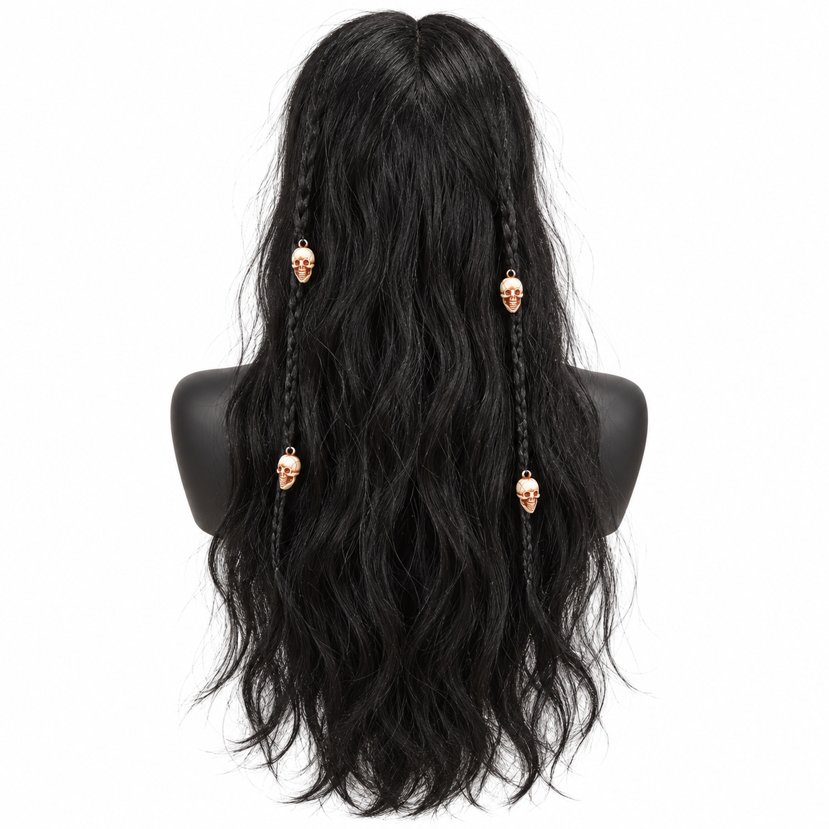 Long Black Witch Wig for Halloween | Spooky Fancy Dress Hair Wig for Witch Costumes, Cosplay & Theme Parties