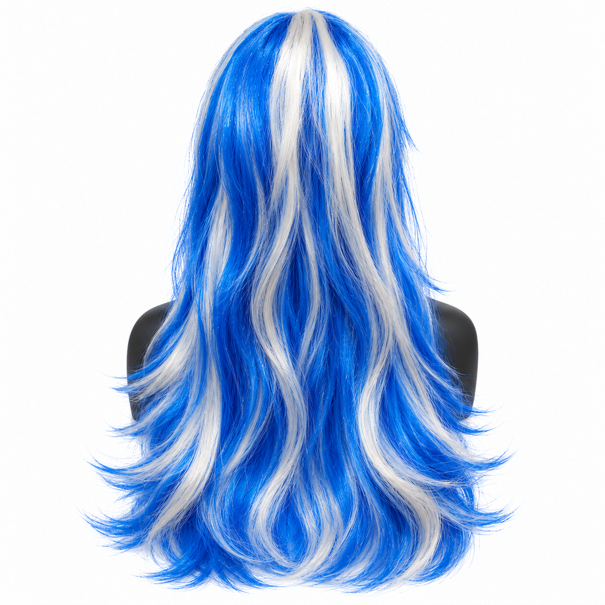 Blue & Silver Highlight Cosplay Wig | Two-Tone Fancy Dress Hair Wig for Halloween, Anime-Inspired Costumes & The