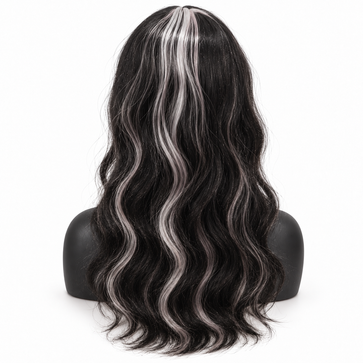 Black & Red Highlight Body Wave Wig | Long Wavy Cosplay Wig for Halloween, Fancy Dress & Theme Parties