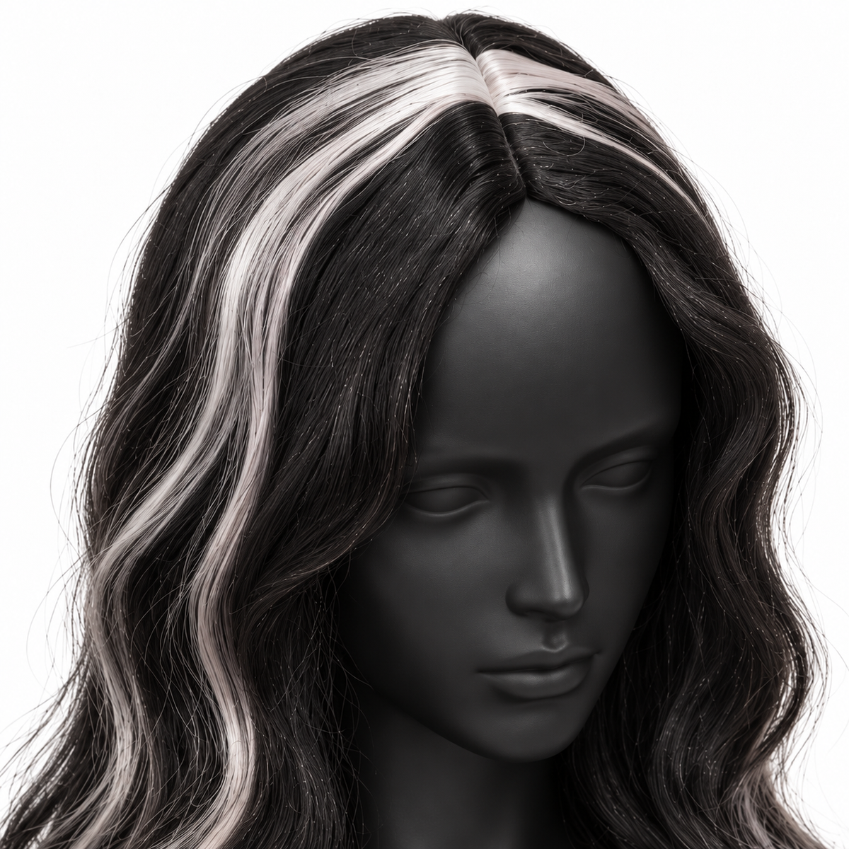 Black & Red Highlight Body Wave Wig | Long Wavy Cosplay Wig for Halloween, Fancy Dress & Theme Parties