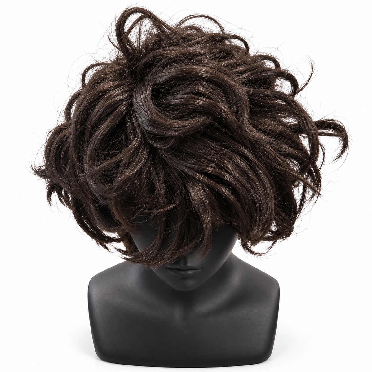 Black Short Curly Wig | Fancy Dress Hair Wig for Halloween, Cosplay, Retro Theme Parties & Costume Events
