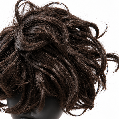 Black Short Curly Wig | Fancy Dress Hair Wig for Halloween, Cosplay, Retro Theme Parties & Costume Events