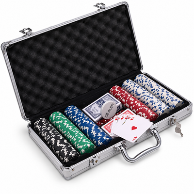 Poker Set w/ Chips for Card Night / Poker Theme Party - 300 Chips