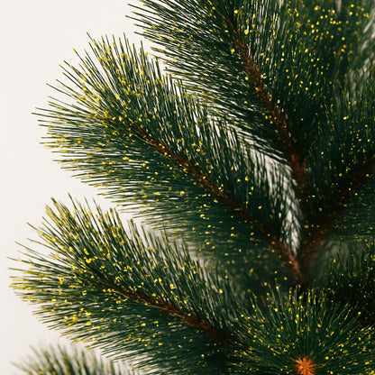 Christmas Pine Tree with Golden Glitter Dust - 3FT