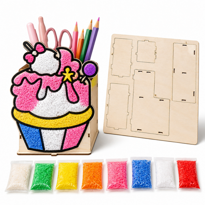Ice Cream DIY Pen Stand Kit - Clay Painting Craft for Kids | Wanna Party - Image 11