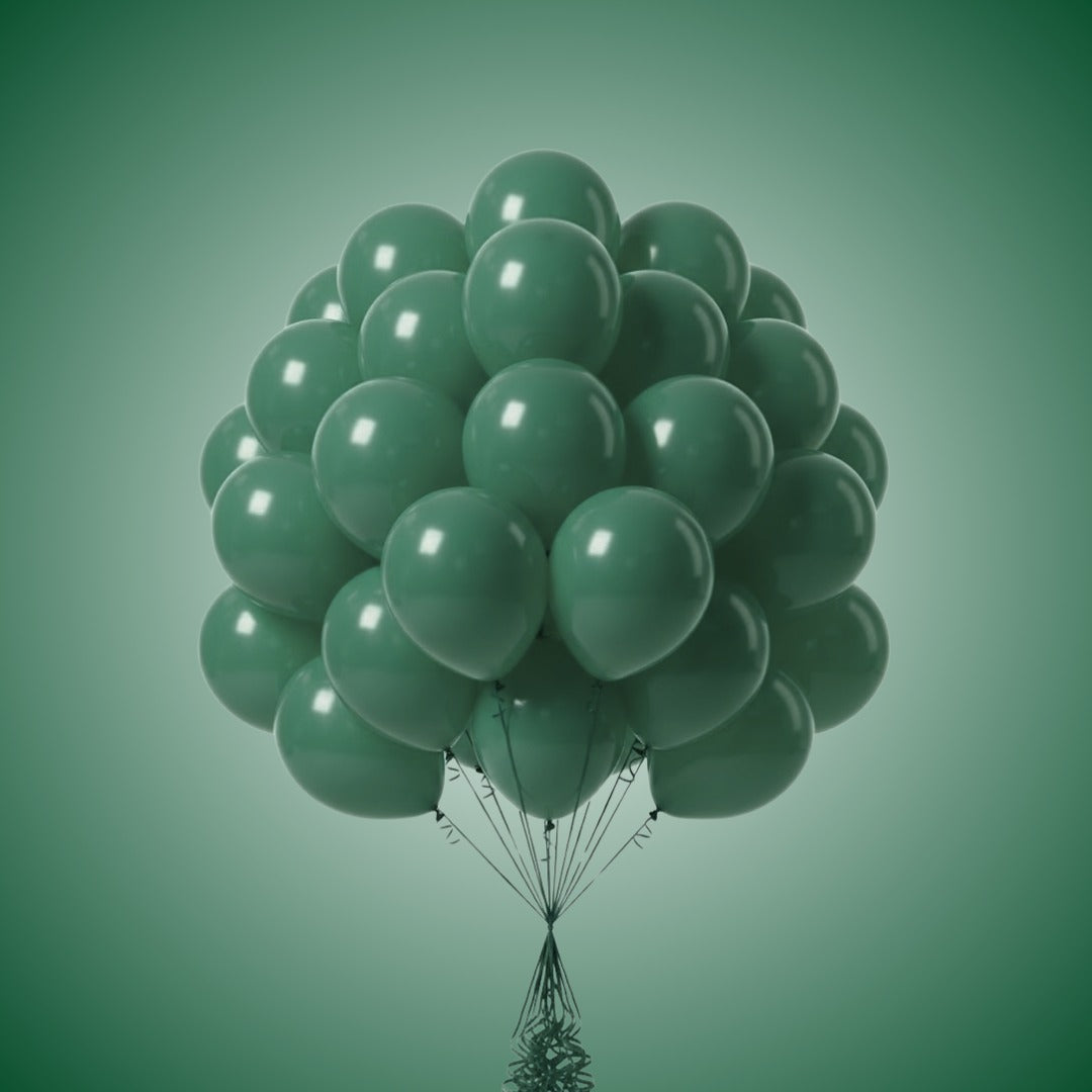 Dark Green Latex Balloons 10" - 20PC