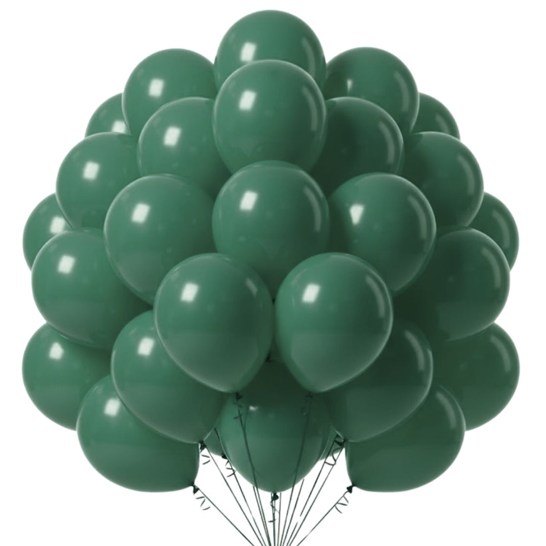 Dark Green Latex Balloons 10" - 20PC