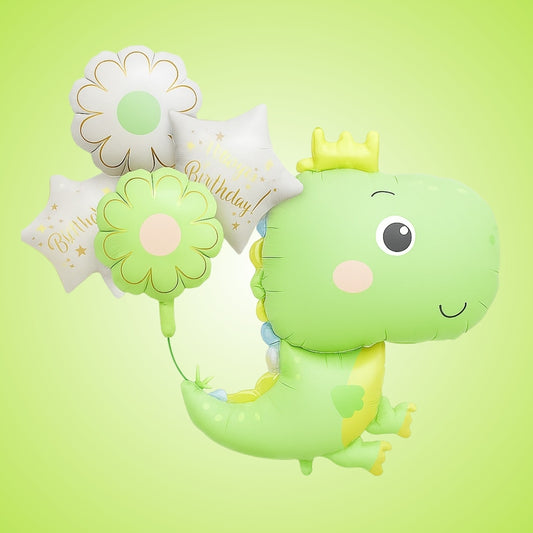 Dinosaur Balloon Set Pastel Green -  5PC