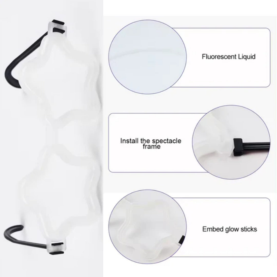 Glow in the Dark Assorted Colour Star Shaped Shades  - 1PC