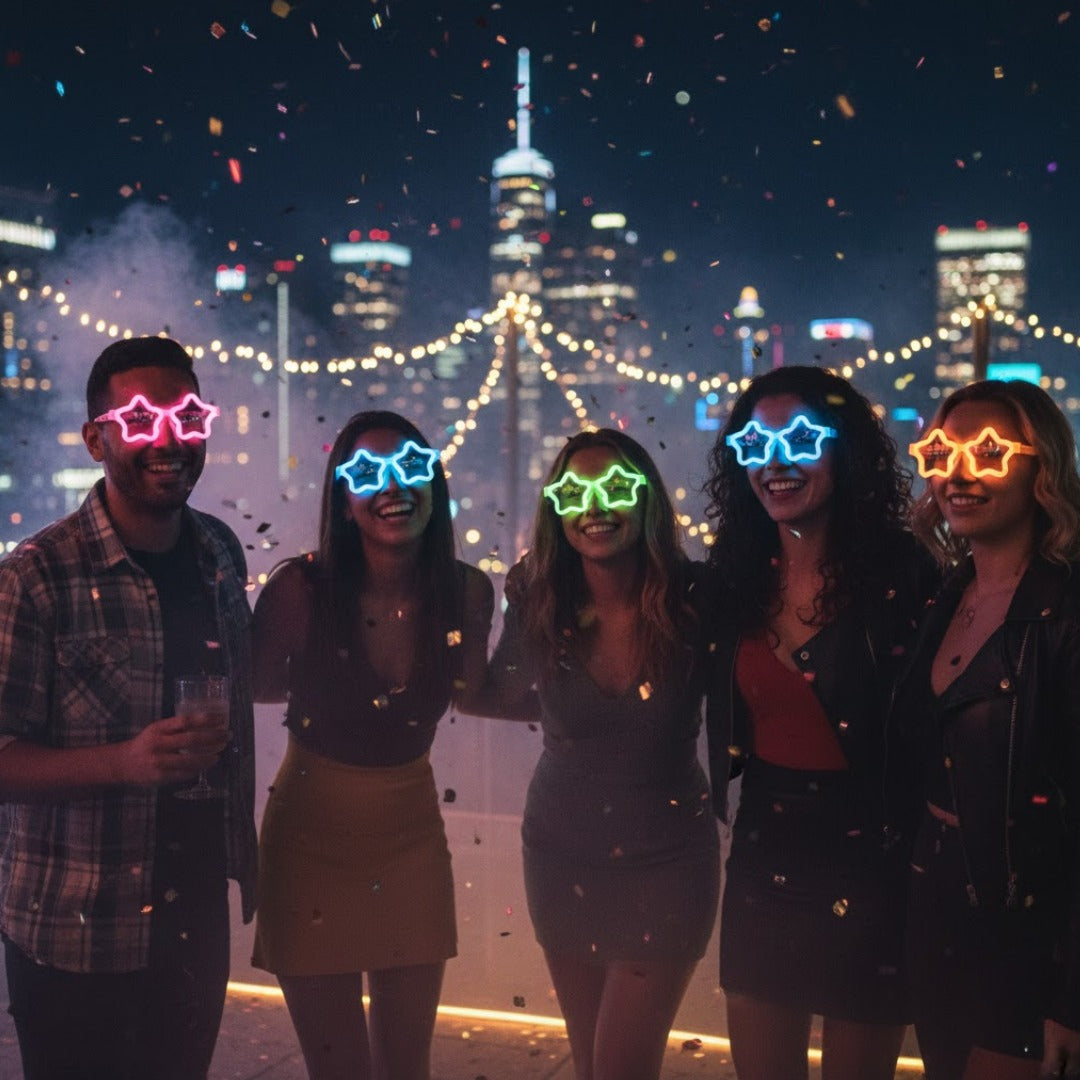 Glow in the Dark Assorted Colour Star Shaped Shades  - 1PC