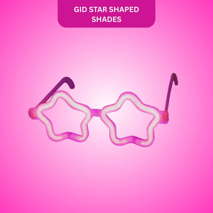 Glow in the Dark Assorted Colour Star Shaped Shades  - 1PC