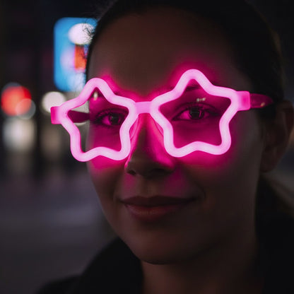 Glow in the Dark Assorted Colour Star Shaped Shades  - 1PC
